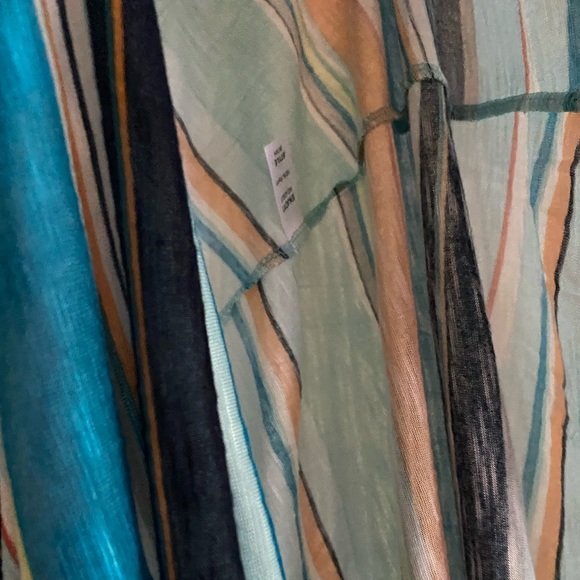 Michael Stars Halter Multi Color Striped Cotton Maxi Summer Dress - Picture 12 of 12